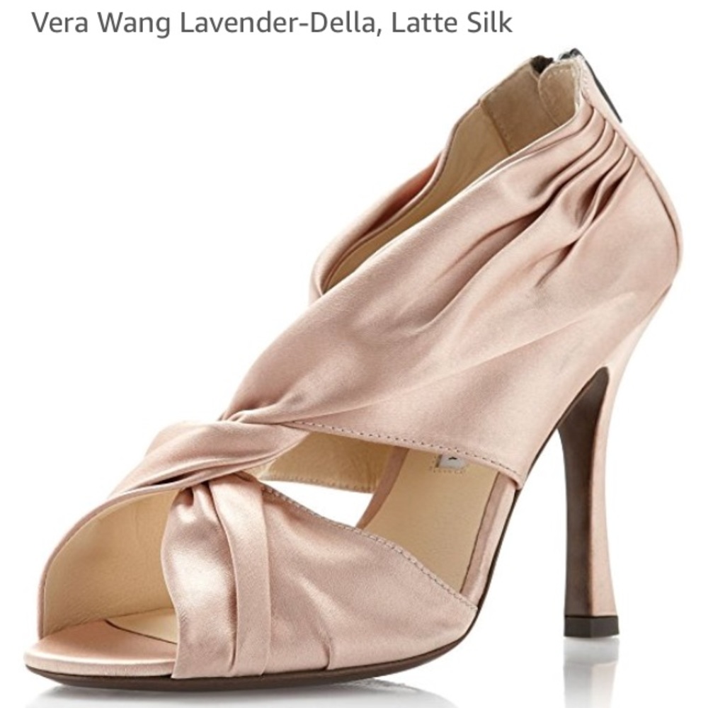 Vera Wang Lavender Della Heels Satin Black 8
